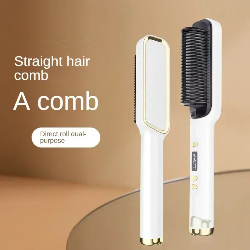 Multifunctional Electric Heating Hair Straightening Curling Iron Negative Ion Straightening Comb Anti-scald Styling Tool 4