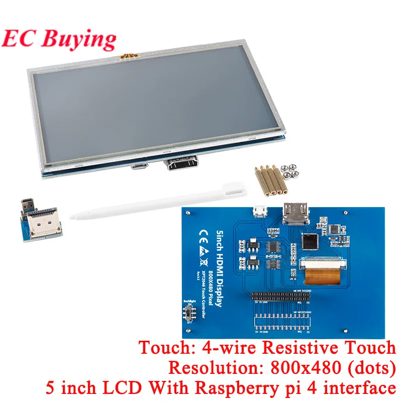 HDMI Kapazitiver Resistiver Touchscreen LCD-Bildschirm 3,5' 4' 5' 7' 10,1' Zoll 1024*600 800*480 für Raspberry Pi Win7/Win8/Win10 – Detail 15