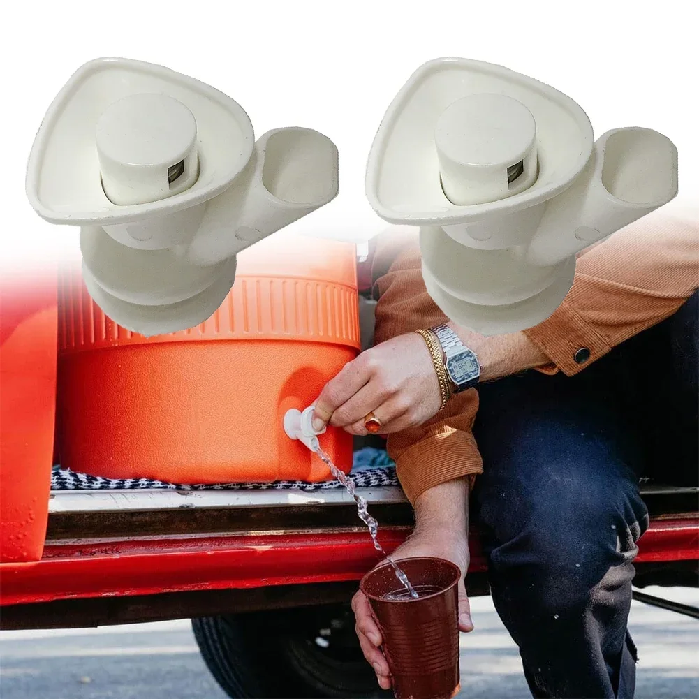Plastic Push-Button Spigots Spout 2Pcs For 2-10 Gallon Water Cooler Beverage Jugs Tank Replacement Parts