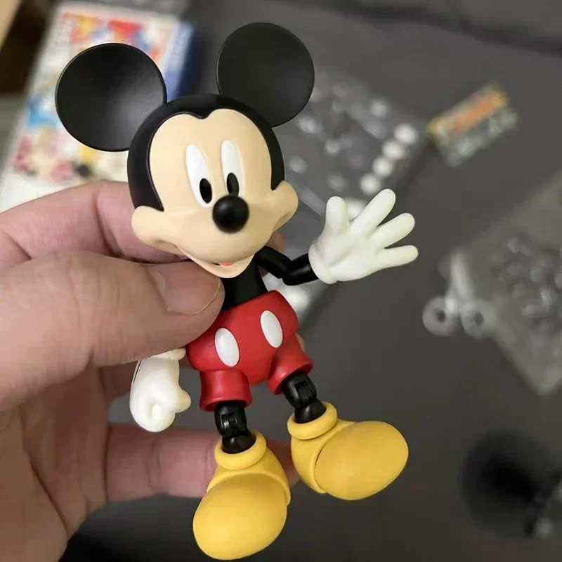 

Hot Disney 10cm Mickey And Friends High Mobility Joint Activity Doll Handmade Model Desktop Decoration Children's Toy Gifts