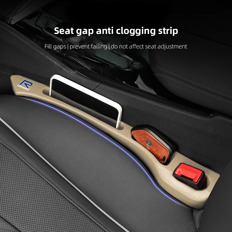 자동차 인테리어 시트 갭 필러 솔기 플러그 장식 스트립 액세서리, 볼보 Rdesign AWD S60 S90 T6 V40 V50 V60 V90 XC40 X, 2 개