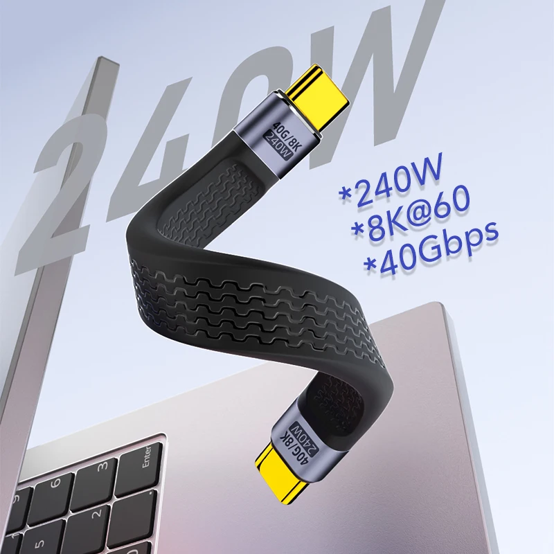 Câble De Données Pliable Avec Support Et Charge Rapide 240W - Référence Q7C4 - Neuf Générique - Fabriqué En Chine