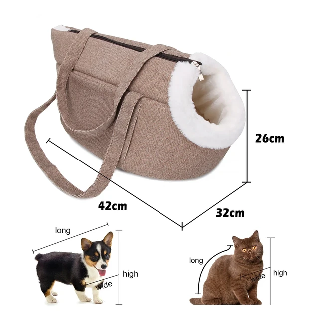Borsa Trasportino Per Cani Regolabile - Fino A 7,5 Kg, Reversibile, Per Viaggi - Foto 2