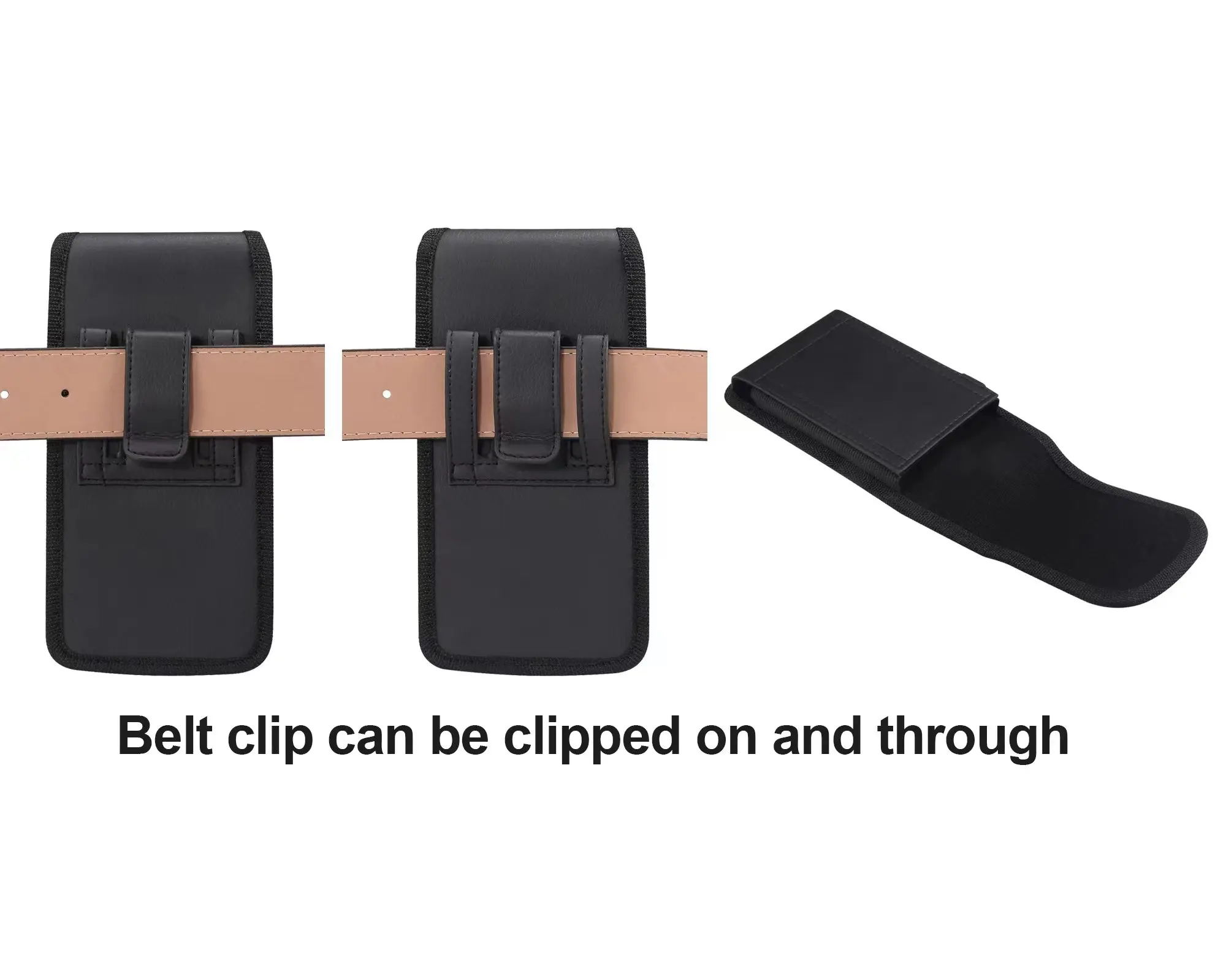 Nylon Leather Phone Belt Clip Case: Men's Waist Bag Holster Pouch