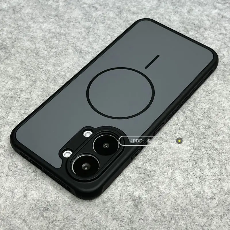 Business-Style Dual-Tone Matte Finish Magnetic Anti-Scratch Bumper Case