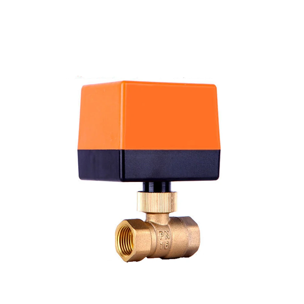 

1/2" Motorized Ball Valve 220V 12V 24V 3-Wire 2 Point Control Brass Electric