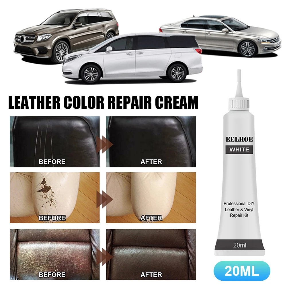 20/40/50ml Car Leather Repair Gel Cream Repair Filler Sofa Auto Seat Leather Complementary Refurbishing Car Polishing Kit leather repair kit