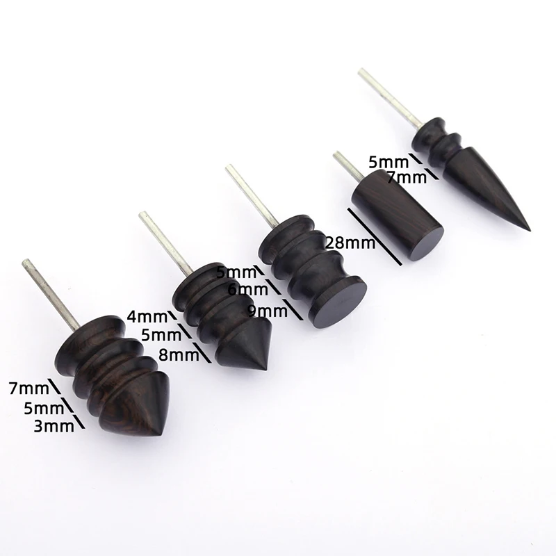 Leather Sandalwood Sanding Stick Wood Flat/Pointed Burnisher DIY Leather-edge Polishing Tools