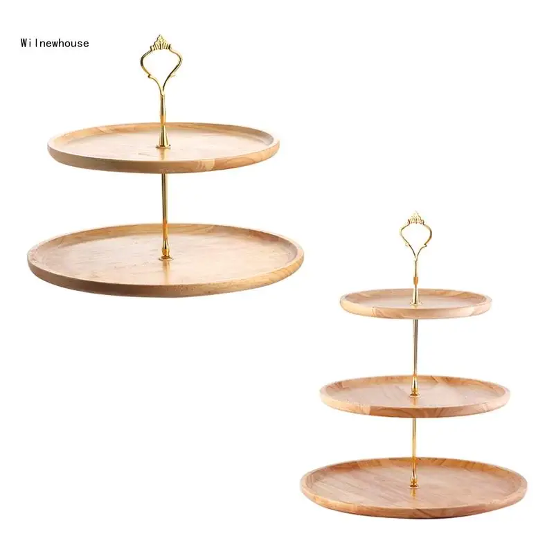 

Storage Tray 2/3 Tier Cake Cupcake Dessert Stand Fruit Serving Tray Dropship