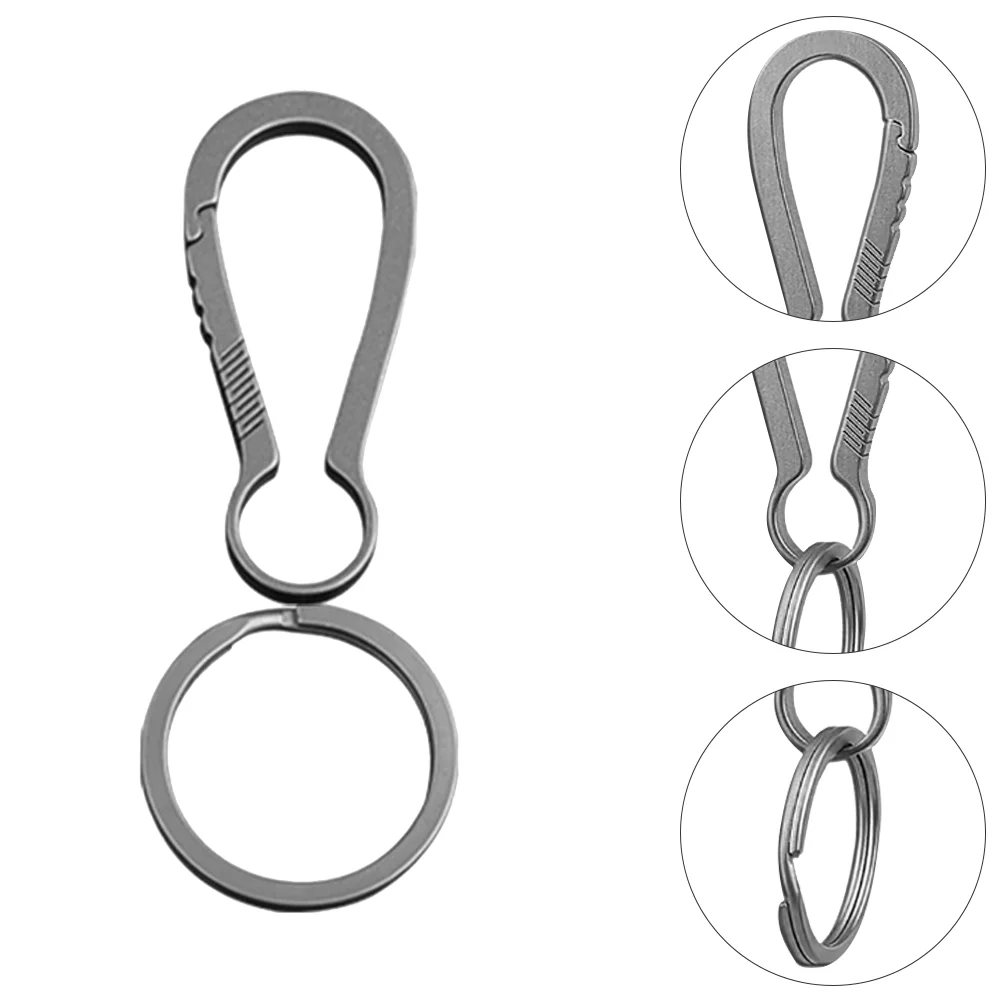 

Titanium Alloy Keyring Multi Function Tool Keychains Key Chain Ring Holder