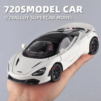 1 24 Scale Mclaren 720s Car Model Toy Alloy Diecast Vehicles Sports Car Model With Sound