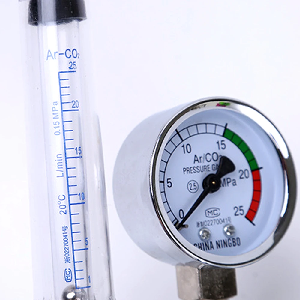 Argon CO2 Gas Pressure Regulator Flow Meter 0-25Mpa Welding