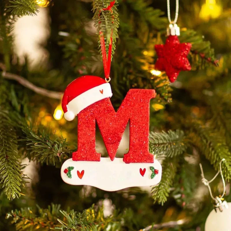 thumbnail image 2 of Colgante de letras para decoración de árbol de Navidad, 26 letras, acrílico, para el hogar, vacaciones, bricolaje, Navidad 2024, adorno de decoración de Año Nuevo, navidad, 2 of 6