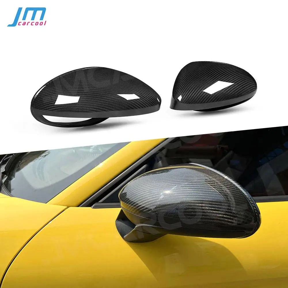 

Dry Carbon Fiber Car Mirror Cover Rearview Mirror Cap Trim Shell Covers For Porsche 718 982 2016-2021 Car Replacement Styling