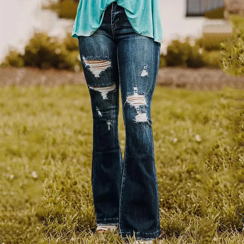 

Jeans for Women High Waist wear Flare Pants Y2K Street Fashion Wide Leg Pants Women Casual Denim trousers