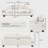 71.25" Sofa Couches for Living Room, 2 Seater Sofa with 2 Pillows, Small Modern (Beige, 71.25 inches) Set Children's Sofas 3