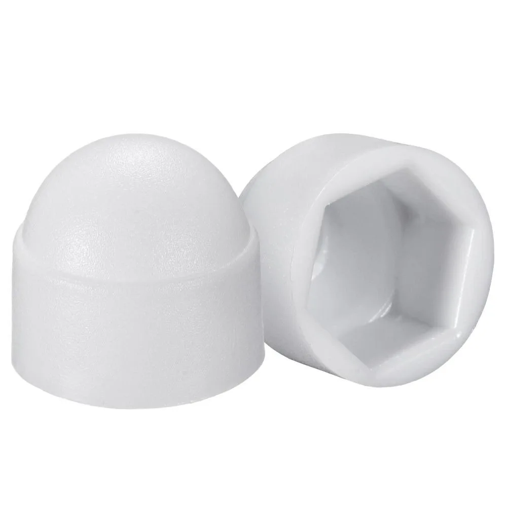 50pcs M 8 Plastic Dome Bolt M8*13*15mm 13mm Head Protection Cap Covers White Hex M8 Screw Cover Easy To Install