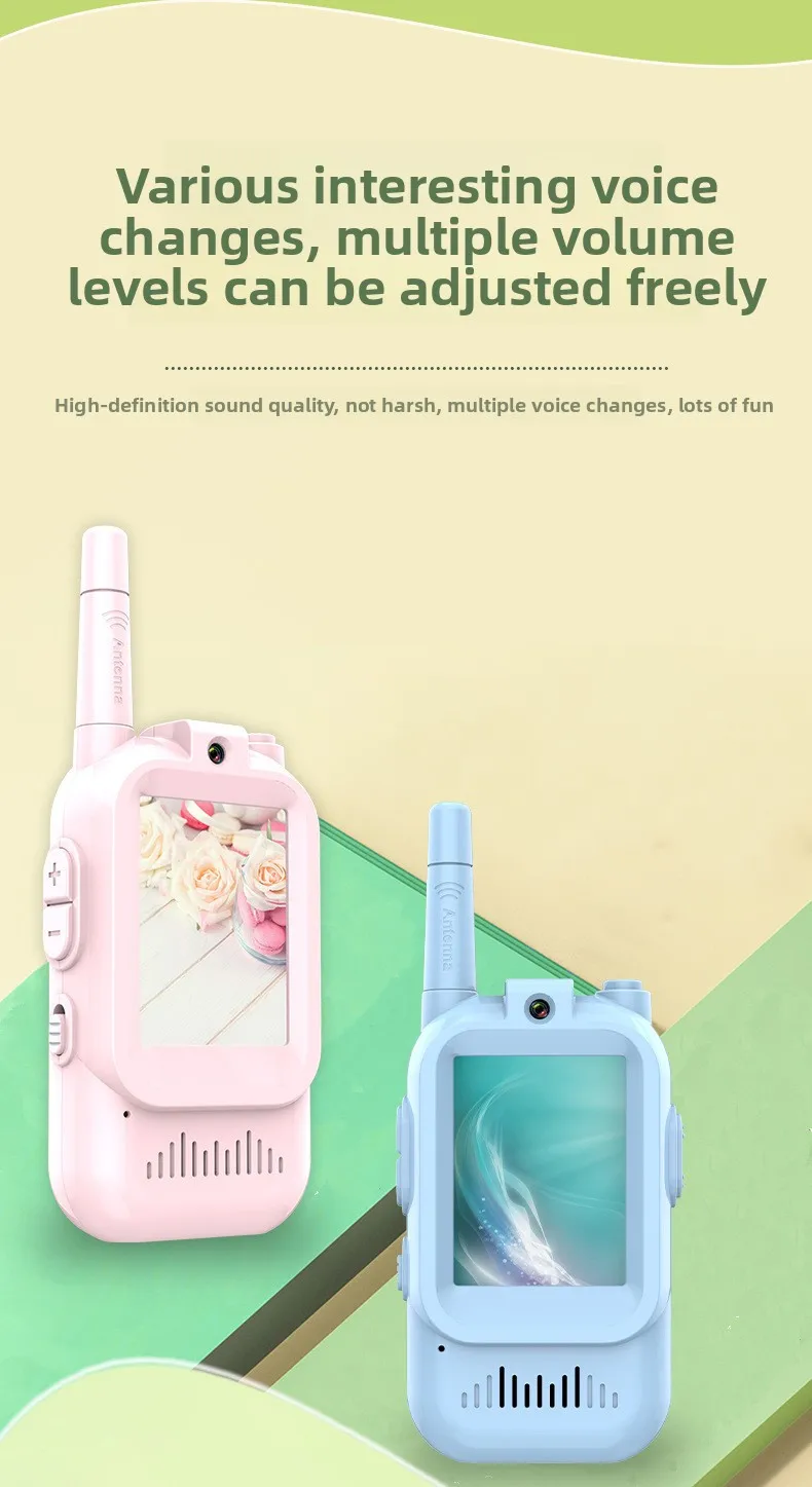 Kids playing with Walkie Talkies outdoors