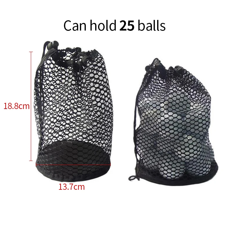 Golf Sports Mesh Net Drawstring Pouch for Ball Carrying - Nylon Golf & Tennis Bag Accessories