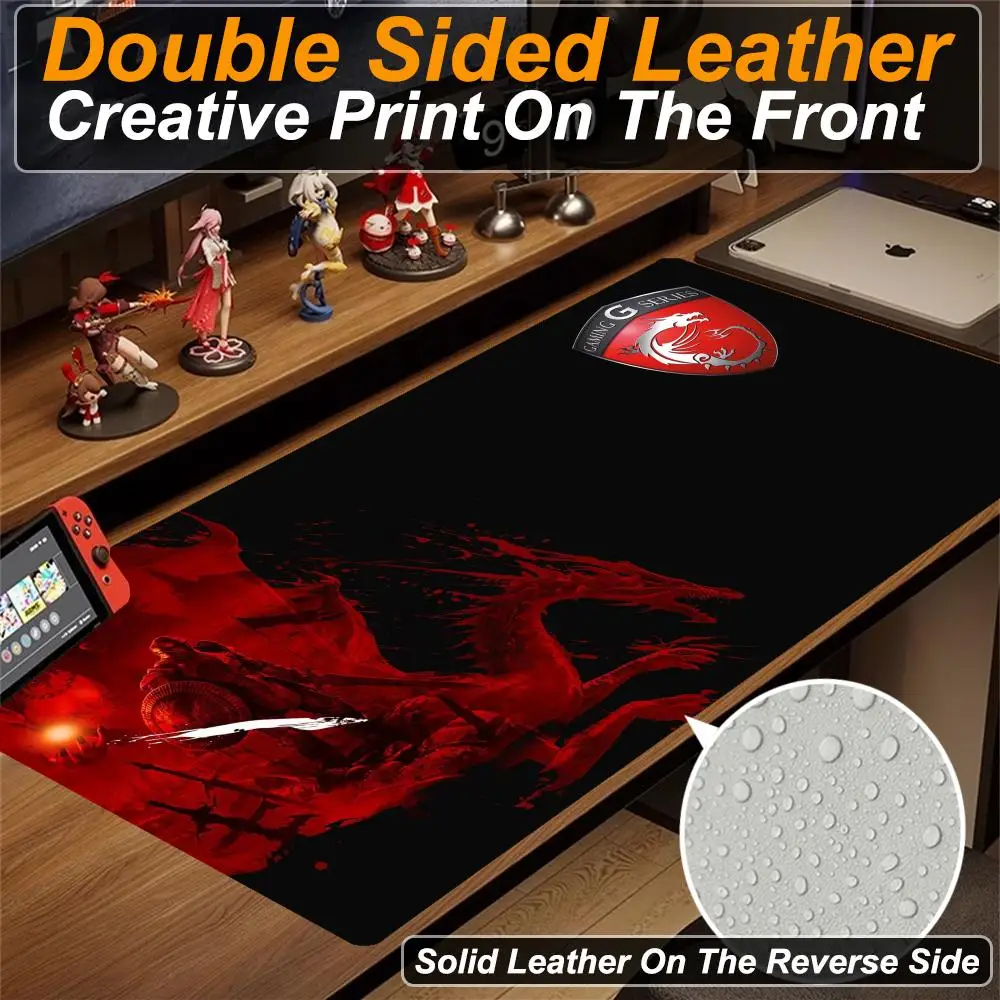 

Large Size Leather Computer Table Gamer Keyboard Cabinet Mat PU Mousepad M-Msis Desk Mat Pc Gaming Accessory Waterproof Mousepad