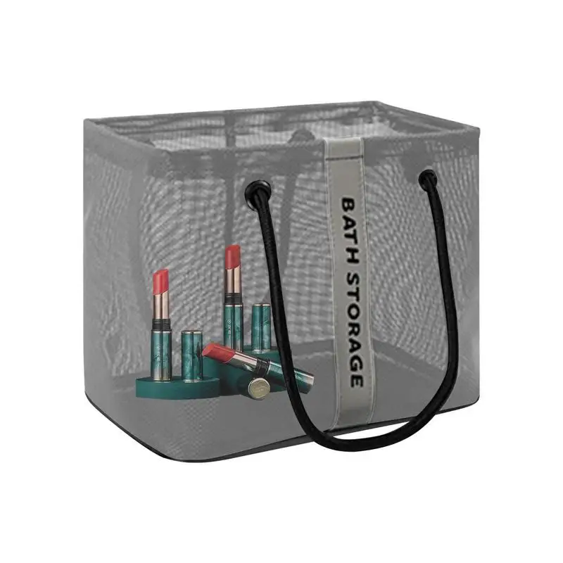 

Mesh Beach Bag Sandproof Travel Bag With Toiletry Storage Outdoor Tote Bag Toiletry Storage Bag Foldable Large Open Tote Bag