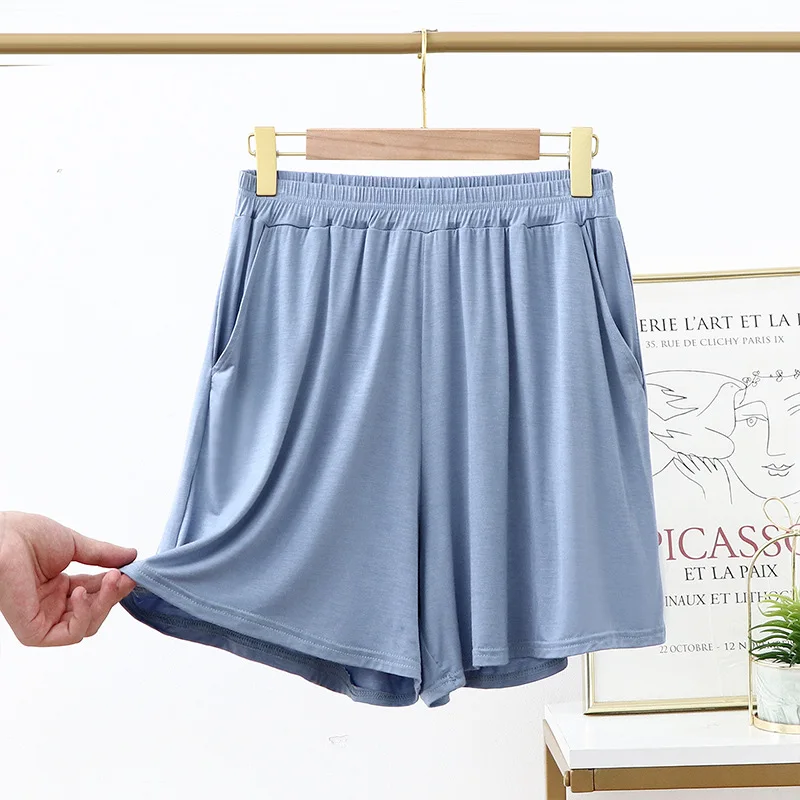 XL-6XL Plus Size Shorts Modal Summer Thin Women's Home Shorts 200kg High-Waist Elastic Pajama Pants Fashion Pantalones De Mujer
