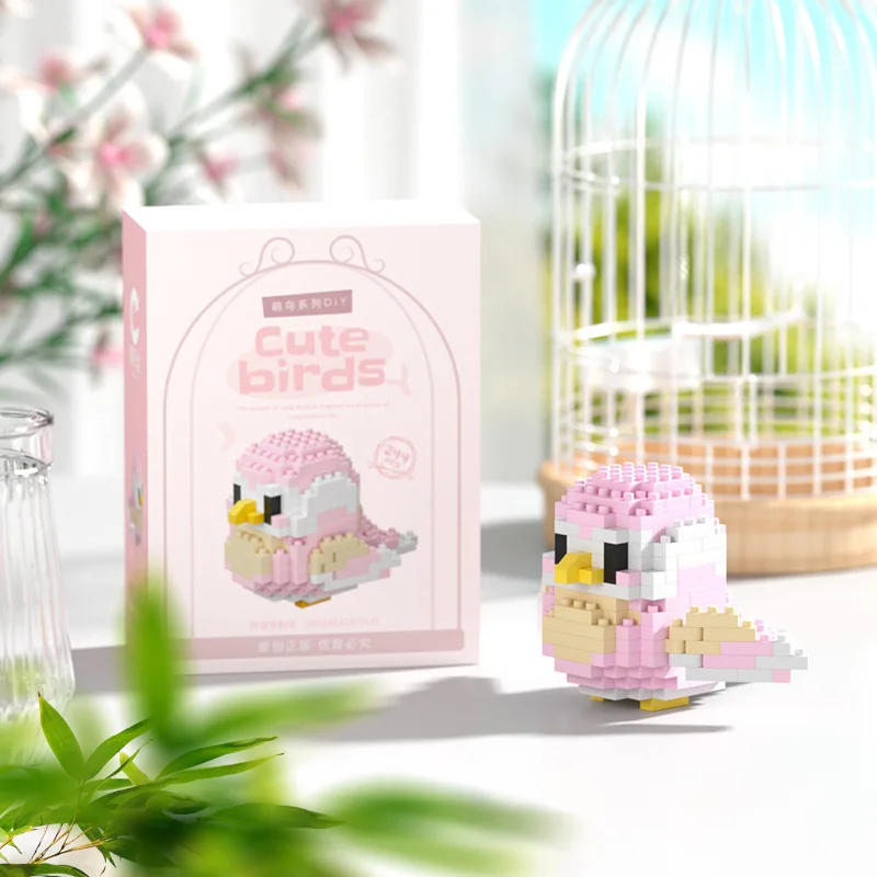 12個セットの鳥のブロック おもちゃ クリエイティブ DIY かわいい鳥 12個セットの鳥のブロック おもちゃ クリエイティブ DIY