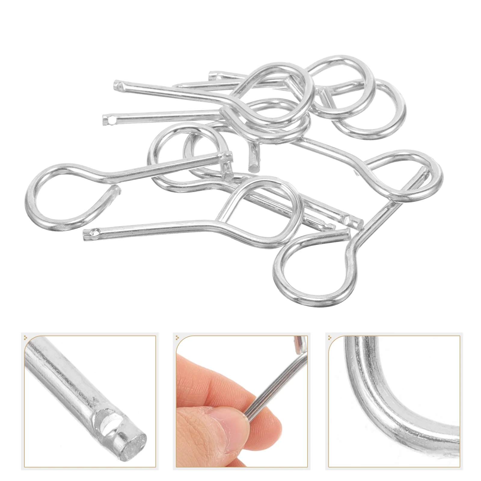 

10 Pcs Labels Fire Extinguisher Latch Replacement Lock Pins Equipment Metal Necessity Ladder Child