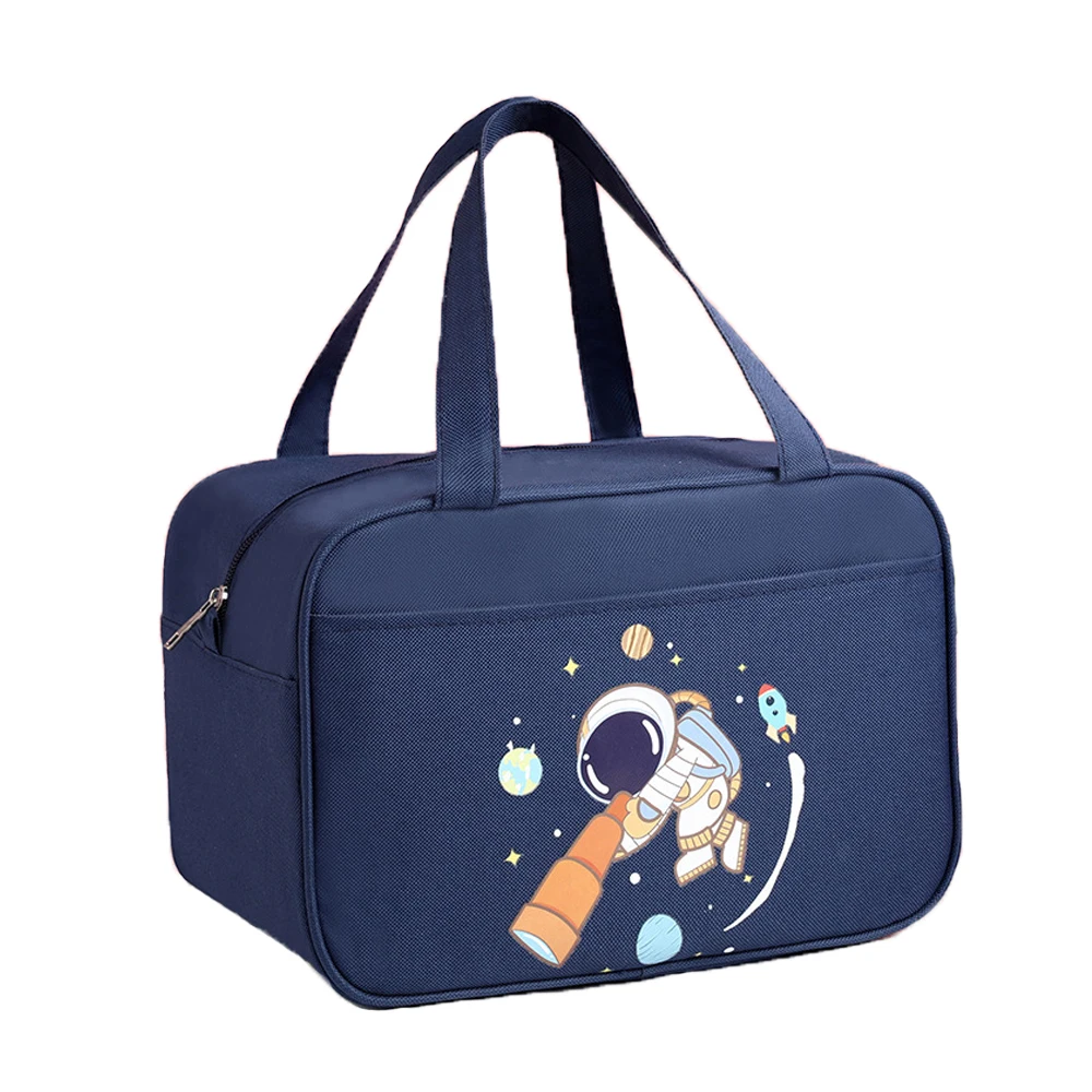 Space Astronaut Lunch Bag Large Soft Insulated Lunch Box for Kids Boys Girls Reusable Portable Waterproof Durable Lunchbox