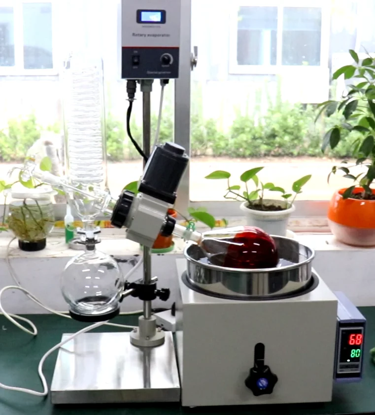 RE-501 Lab Solvent Distillation and Evaporation Process Systems Rotavap Rotary Evaporator Vacuum Rotovap Flasks Heating Bath