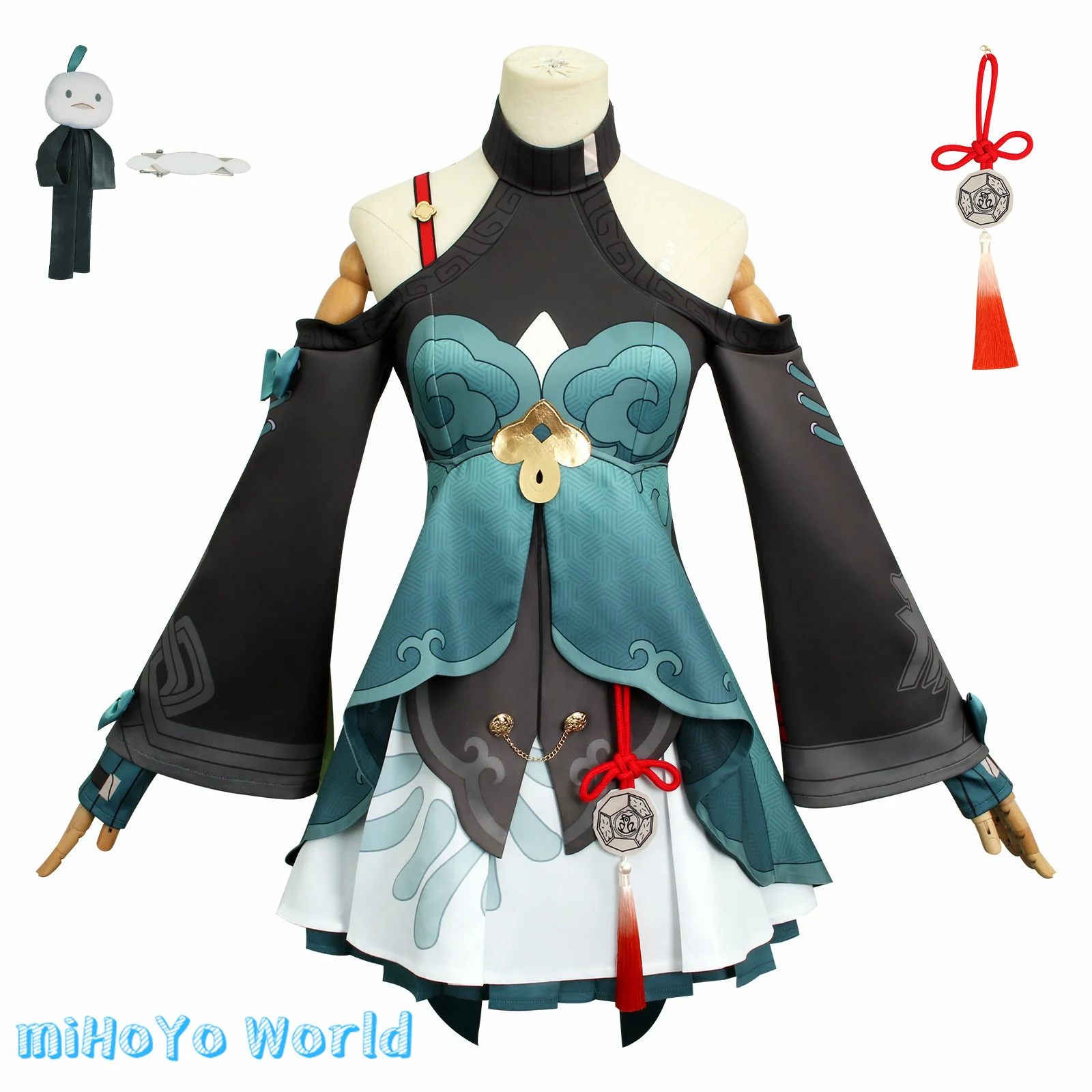 

MiHoYo игра Honkai: Звездный рельс Qingque Косплей Униформа с комиксом женский костюм для праздника Qingque костюм Подарки на день рождения