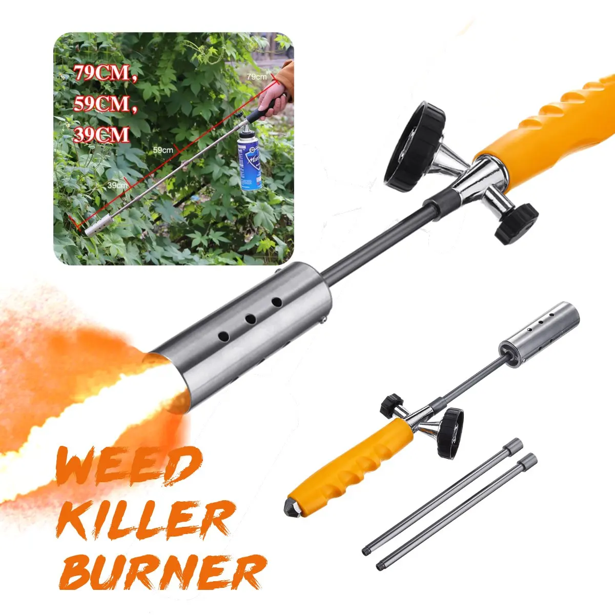 Metal Flame Gun Butane Gas Burner Welding Gas Torch Lighter Outdoor