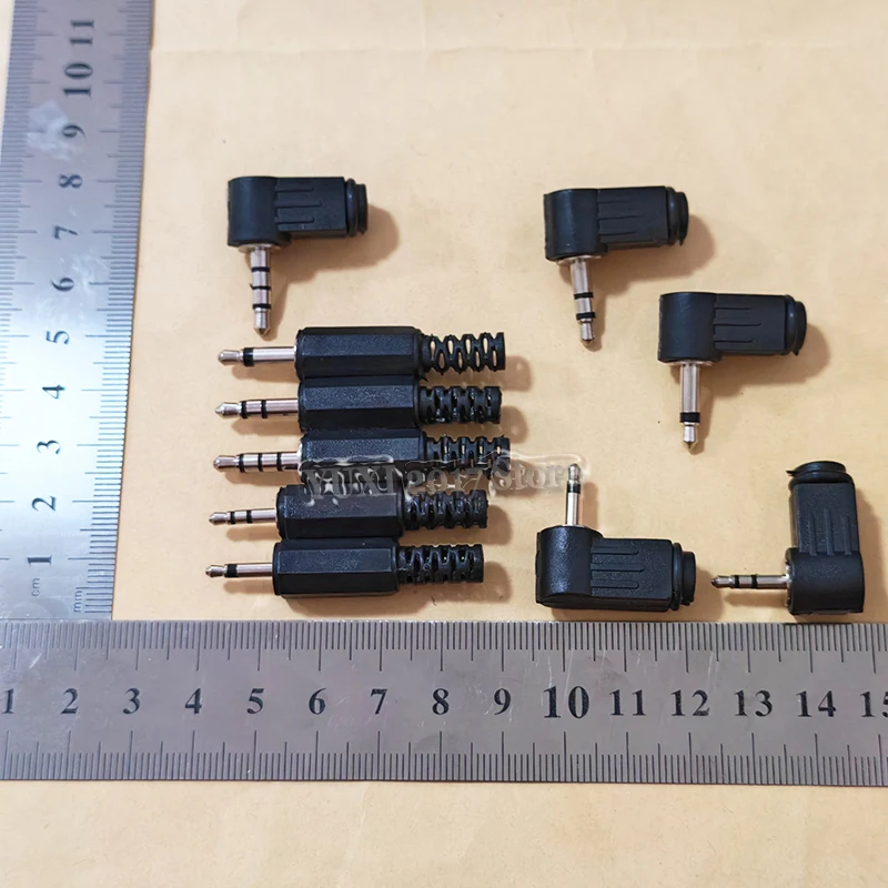 1-10PCS 2.5/3.5mm 오디오 플러그 스트레이트 & 직각 2/3/4핀 모노 스테레오 남성 커넥터 헤드폰 마이크 DIY용