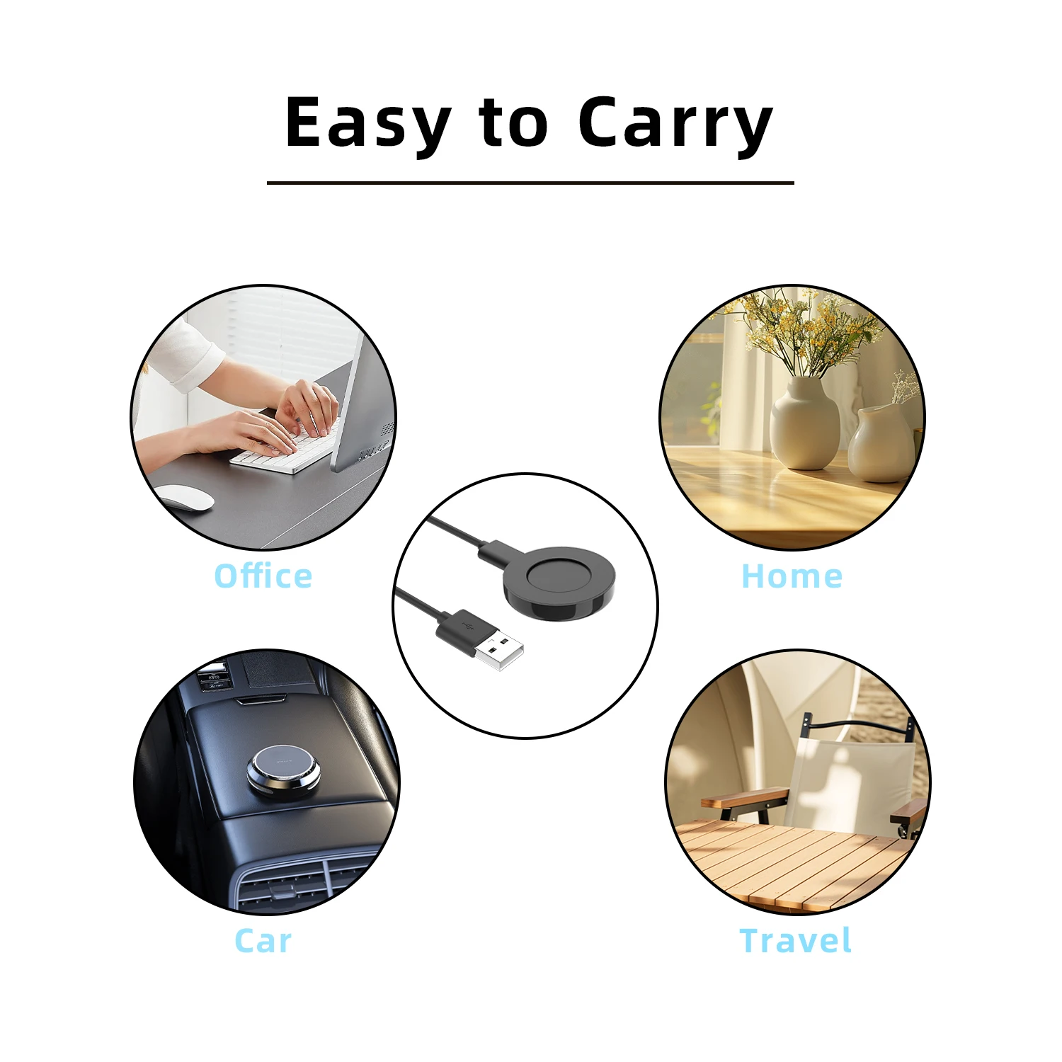 Dual-Pack USB Charging Cable for Mi Watch S1 Smartwatch