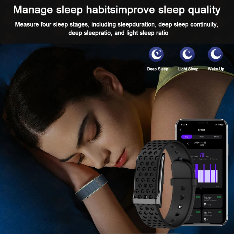 Smart Bracelet Heart Rate Blood Oxygen Monitor GPS Sports Record Electronic Bracelet Male Female Smartwatch 2025 New Android IOS