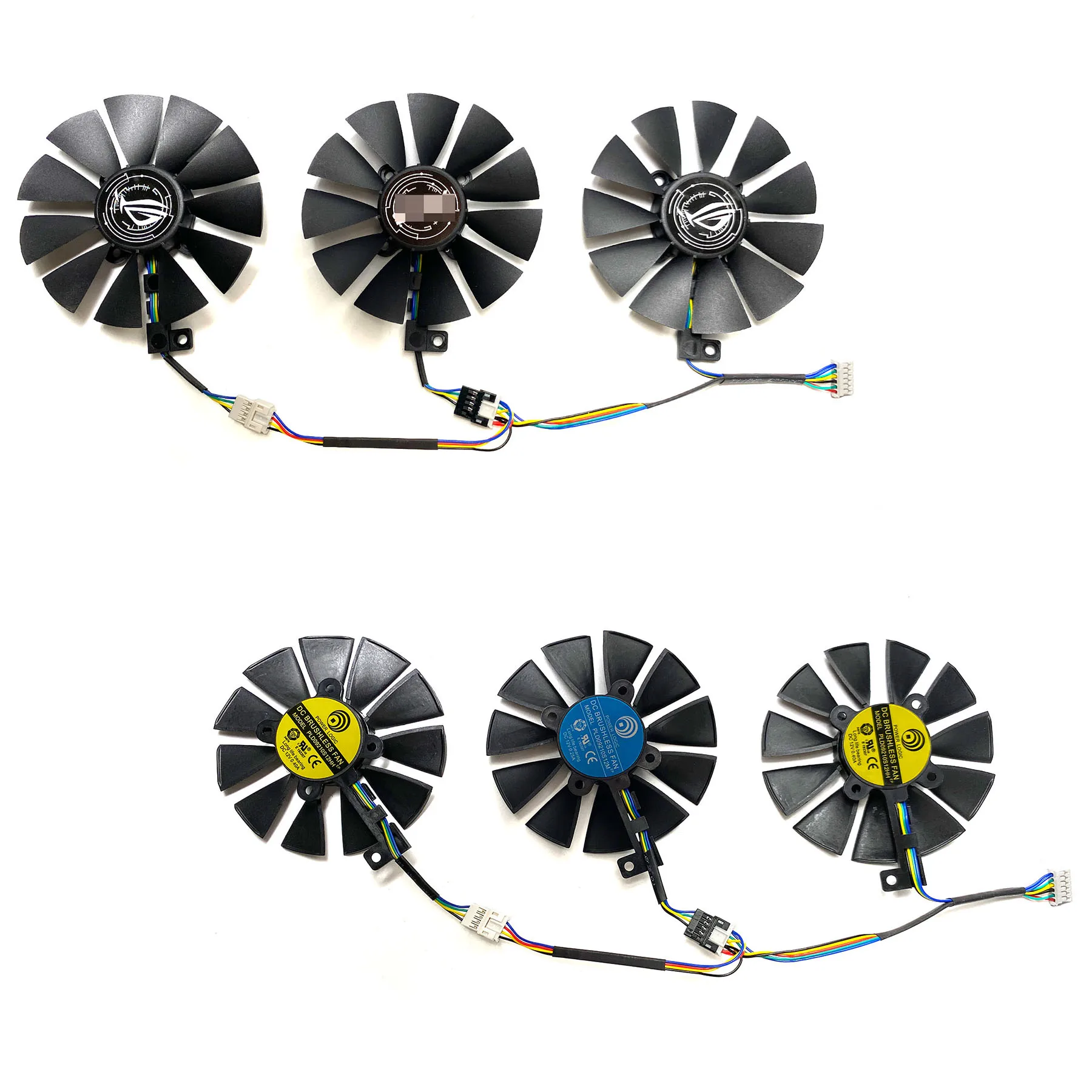 For ASUS GeForce ASUS Radeon R9 390 RX Vega 56  Vega64 ROG STRIX GAMING Graphics Card Replacement Fan PLD09210S12HH PLD09210S12M