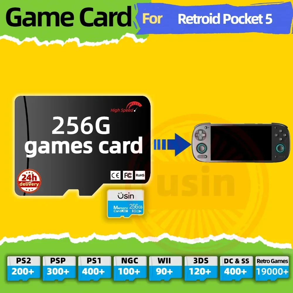 For Retroid Pocket 5 Pro Plus Retro Handheld Game SD Card
