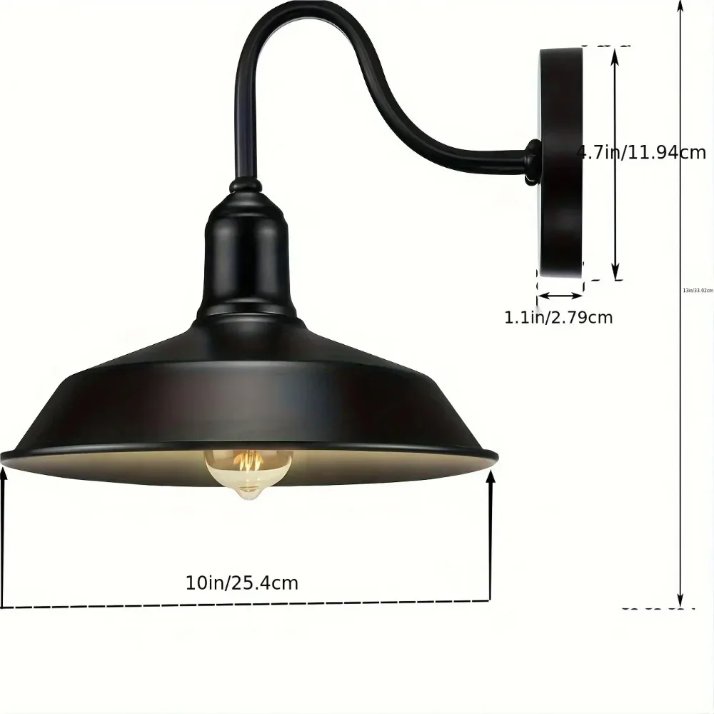Iron Industrial Vintage Wall Lighting Black Wall Sconce Lamp Arm Swing Wall Lights Easy Installation Wall Lamp