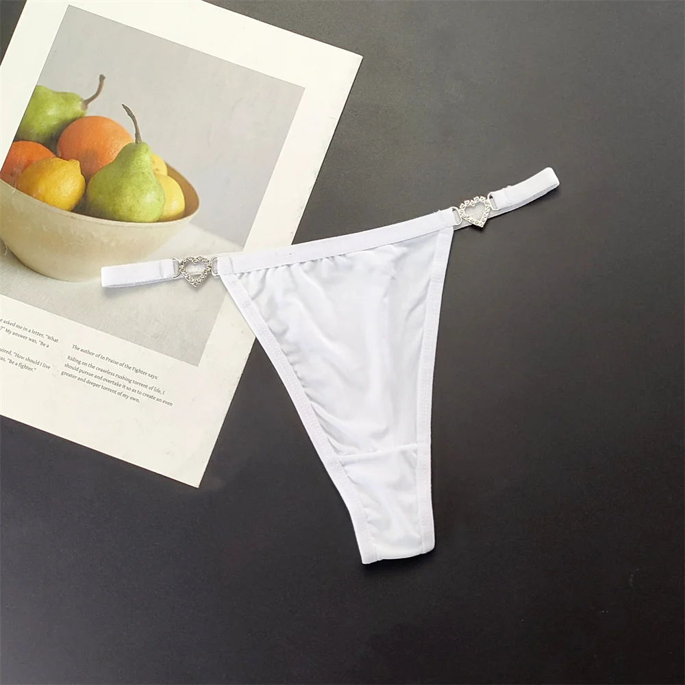 rhinestone strap thong side view