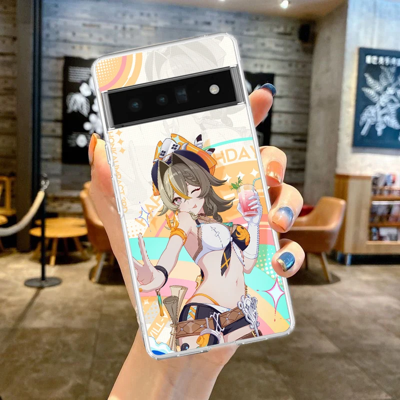 Silicone Shockproof Soft Transparent Phone Case Cover - Honkai Impact 3rd Design
