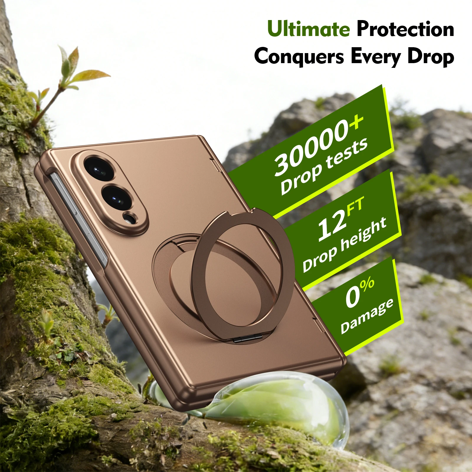 Magnetic Hinge Protection Phone Case with 360° Rotation Stand