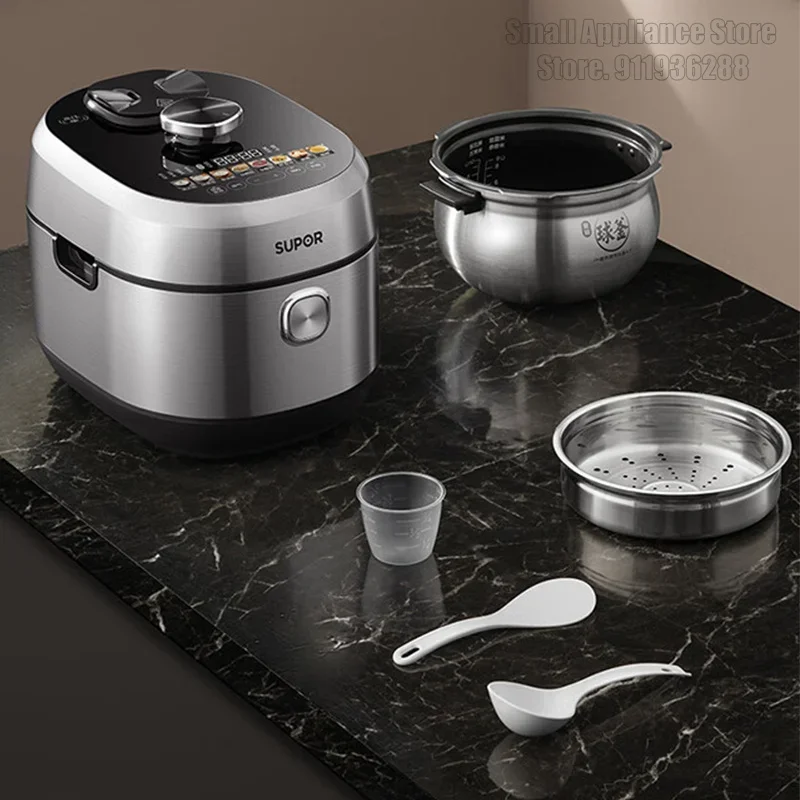 SUPOR IH Electric Pressure Cooker 5L Multi-Function IMD Touch Screen Rice Cooker 112kpa High Pressure Home Kitchen Appliance 6
