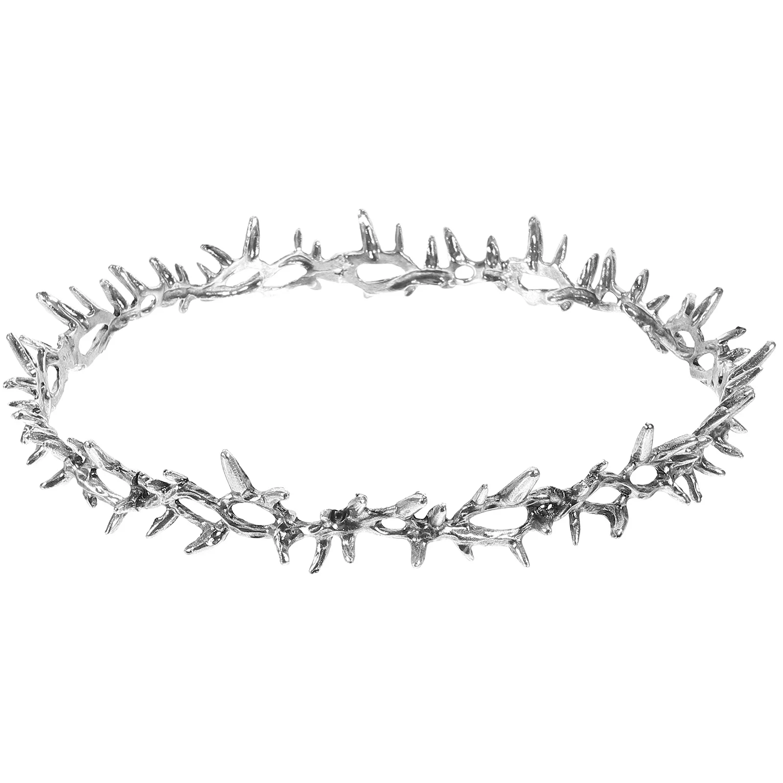 

Crown of Thorns Party Hair Accessories Ancient Silver Bride Headdress Jewelry Wedding Tiaras Girl