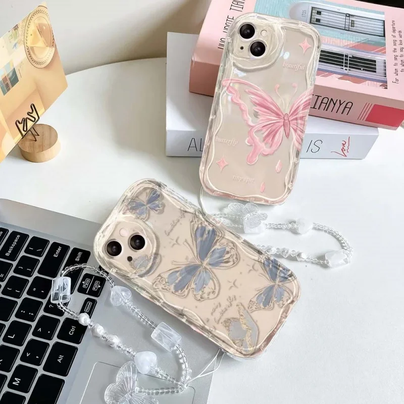 INS Cute Butterfly Chain Smartphone Case