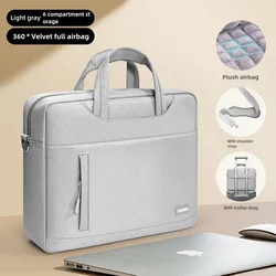 Elegant Business Laptop Shoulder Tote Bag and Briefcase - 15-16INCH (GREY 2)