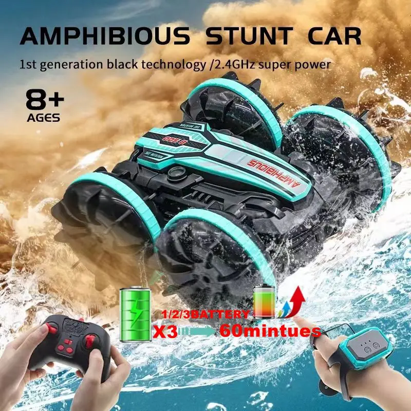 

Amphibious RC Car Remote Control Stunt Car Vehicle Double-sided Flip Driving Drift Rc Cars Outdoor Toys for Boys Children's Gift