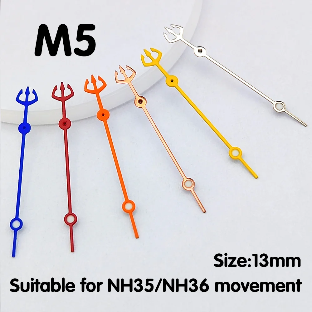 Watch Hands NH35 Hands Trident Seconds Hand C3 Grade Luminous Suitable for NH34/NH35/NH36 Movement Watch Replacement Parts watch accessories
