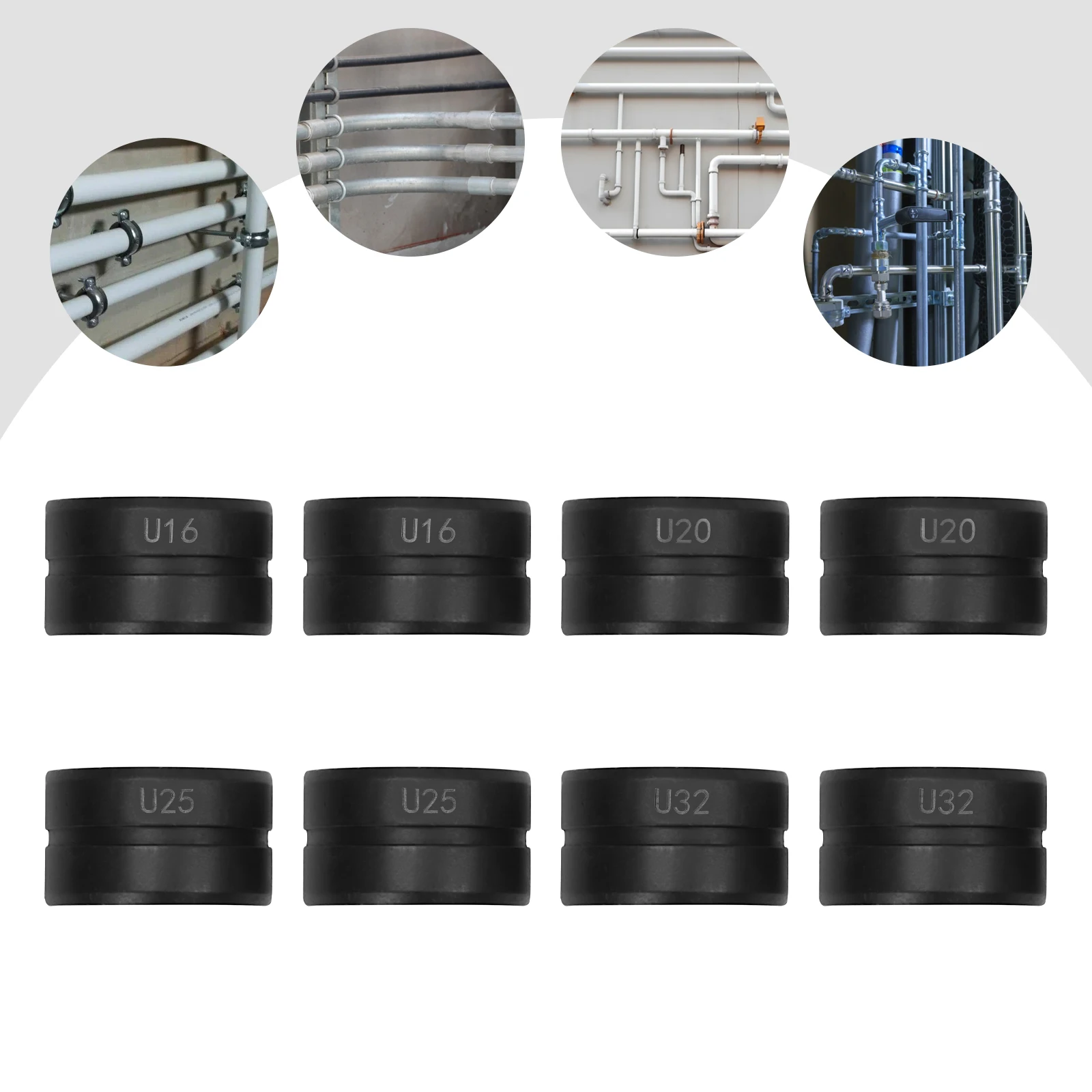 Presszangen-Set Crimp-Einsätze U16/20/25/32, TH16/20/26/32mm Crimpwerkzeuge Rohrklemmen-Kit für Rohrpresszangen – Detail 3