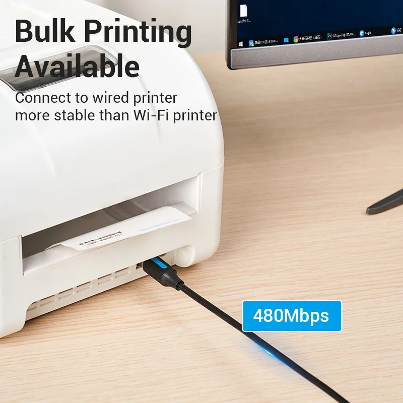 Vention USB C إلى USB كابل الطابعة ل ماك بوك برو ا...