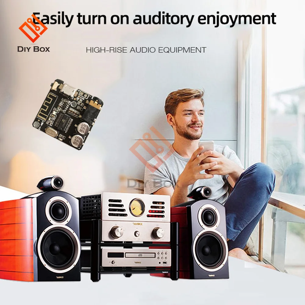 Bluetooth Audio Receiver Board 10pcs Bluetooth Audio Receiver Board VHM-314 Bluetooth 5.0 MP3 Lossless Decoder Board Wireless Stereo Music Module 3.7-5V